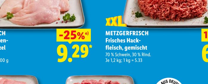 METZGERFRISCH Frisches Hack fleisch, gemischt