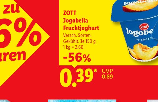 ZOTT Jogobella Fruchtjoghurt