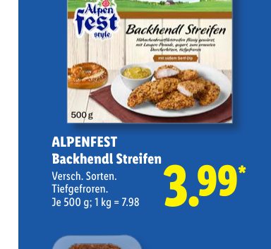 ALPENFEST Backhendl Streifen