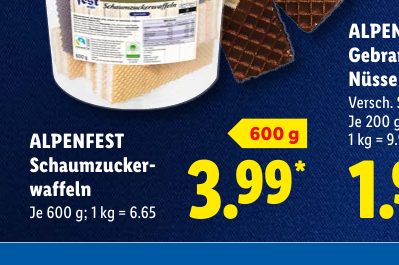 ALPENFEST Schaumzucker- waffeln
