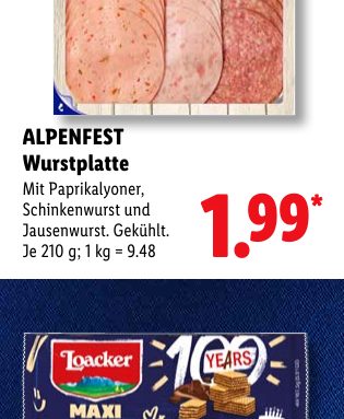 ALPENFEST Wurstplatte