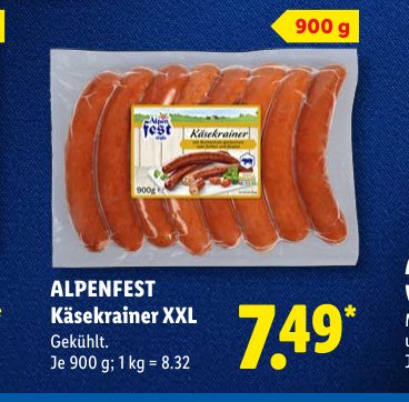 ALPENFEST Käsekrainer XXL
