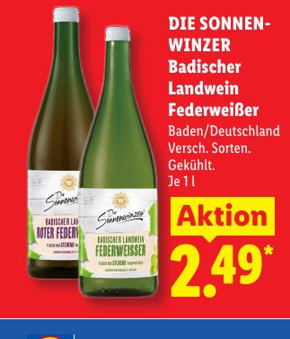 DIE SONNEN WINZER Badischer Landwein Federweißer