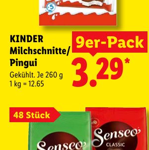 KINDER Milchschnitte/ Pingui