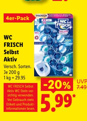 WC FRISCH Selbst Aktiv