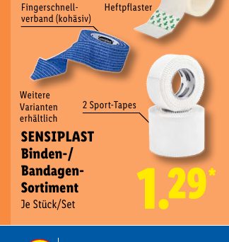 SENSIPLAST Binden-/ Bandagen- Sortiment