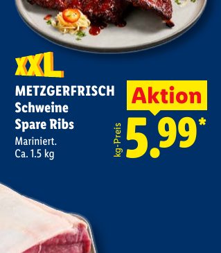METZGERFRISCH Schweine Spare Ribs