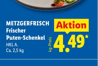 METZGERFRISCH Frischer Puten-Schenkel