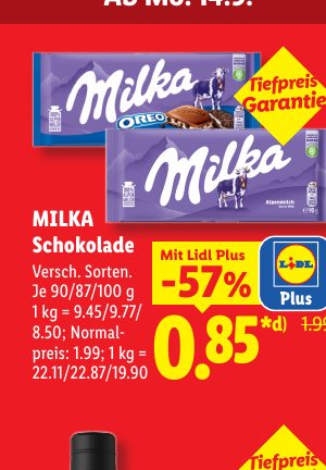 MILKA Schokolade