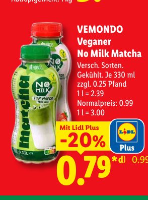 VEMONDO Veganer No Milk Matcha