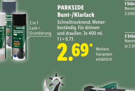 PARKSIDE Bunt-/Klarlack