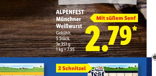 ALPENFEST Münchner Weißwurst