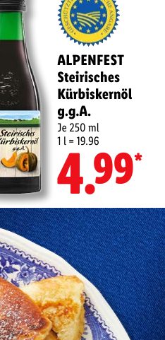 ALPENFEST Steirisches Kürbiskernöl g.g.A.