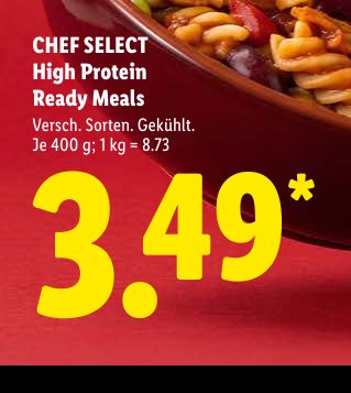 CHEF SELECT High Protein Ready Meals
