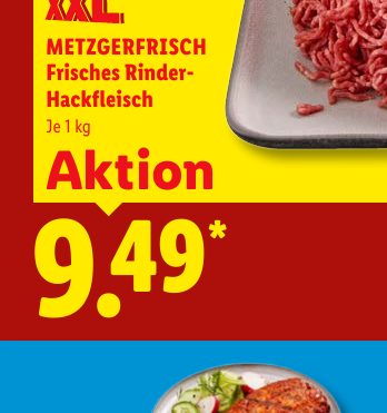 METZGERFRISCH Frisches Rinder Hackfleisch