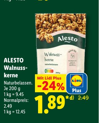 ALESTO Walnuss- kerne
