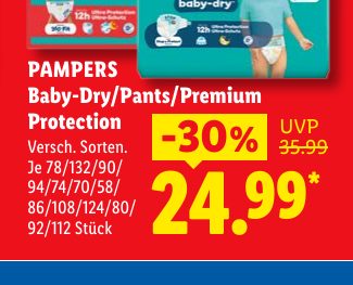 PAMPERS Baby-Dry/Pants/Premium Protection UVP
