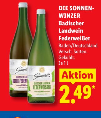 DIE SONNEN WINZER Badischer Landwein Federweißer