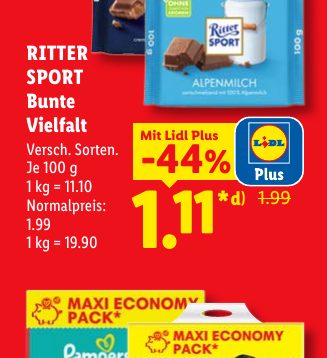 RITTER SPORT Bunte Vielfalt