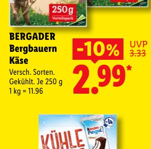 BERGADER Bergbauern Käse