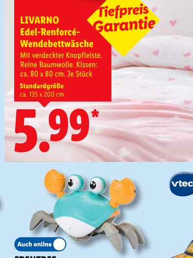 LIVARNO Edel-Renforcé- Wendebettwäsche