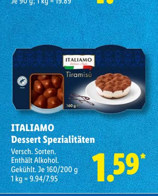 ITALIAMO Dessert Spezialitäten