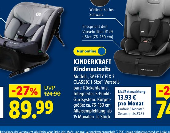 KINDERKRAFT Kinderautositz
