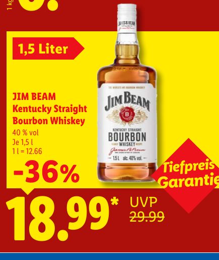JIM BEAM Kentucky Straight Bourbon Whiskey