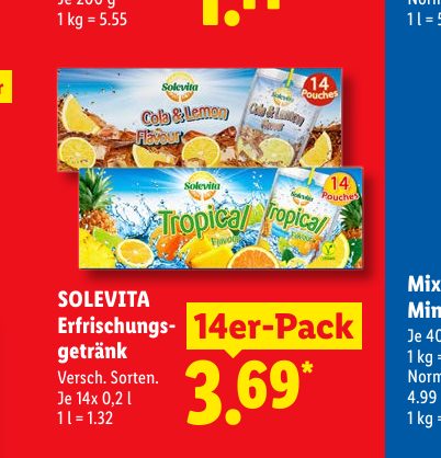 SOLEVITA Erfrischungs getränk