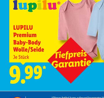 LUPILU Premium Baby-Body Wolle/Seide
