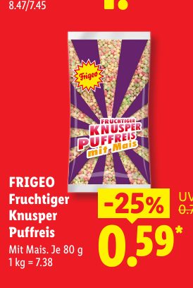 FRIGEO Fruchtiger Knusper Puffreis