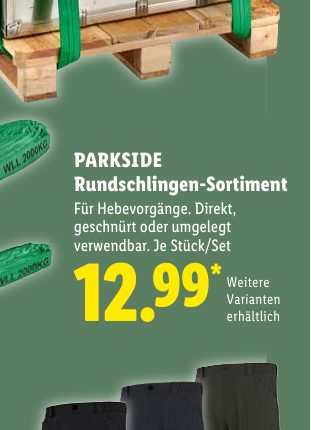 PARKSIDE Rundschlingen-Sortiment
