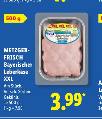 METZGER FRISCH Bayerischer Leberkäse XXL