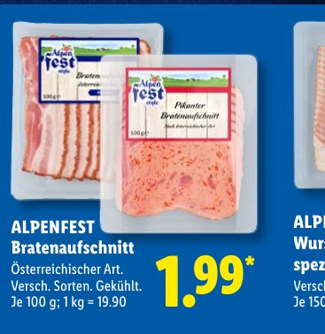 ALPENFEST Bratenaufschnitt