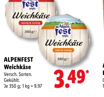 ALPENFEST Weichkäse