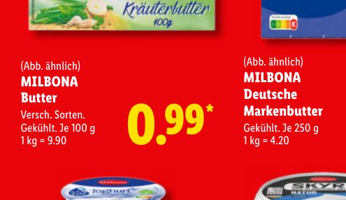 MILBONA Deutsche Markenbutter
