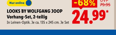 LOOKS BY WOLFGANG JOOP Vorhang-Set, 2-teilig