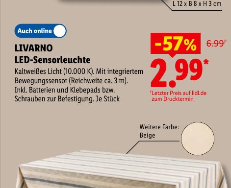 LIVARNO LED-Sensorleuchte
