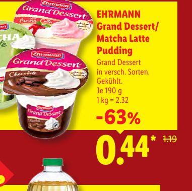 EHRMANN Grand Dessert/ Matcha Latte Pudding
