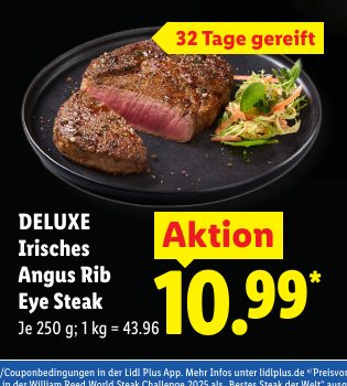 DELUXE Irisches Angus Rib Eye Steak