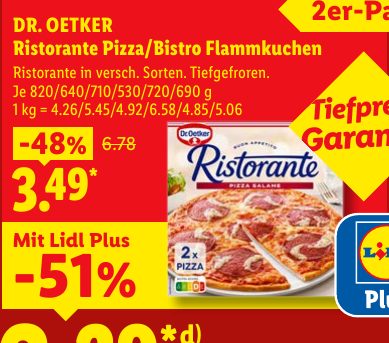 DR. OETKER Ristorante Pizza/Bistro Flammkuchen