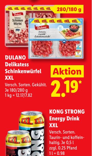 DULANO Delikatess Schinken würfel XXL