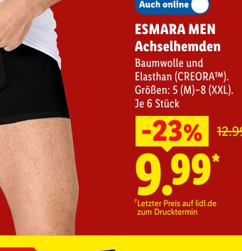 ESMARA MEN Achselhemden