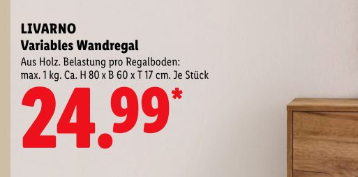 LIVARNO Variables Wandregal