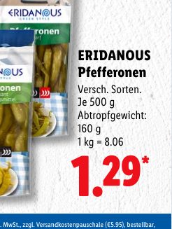 ERIDANOUS Pfefferonen