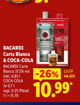BACARDI Carta Blanca & COCA-COLA