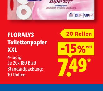 FLORALYS Toilettenpapier XXL