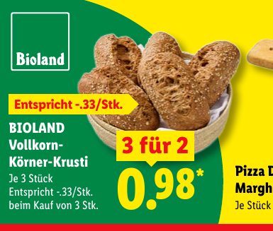 BIOLAND Vollkorn- Körner-Krusti