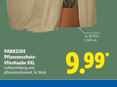 PARKSIDE Pflanzenschutz- Vlieshaube XXL