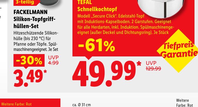 FACKELMANN Silikon-Topfgriff- hüllen-Set